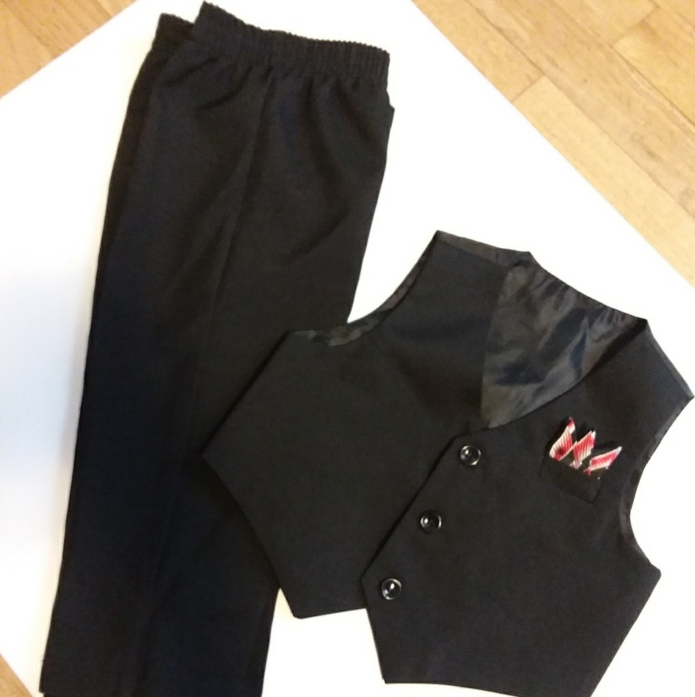 Baby tuxedo set pants and vest